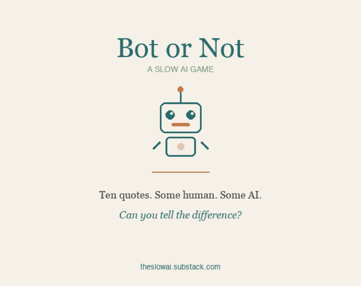 Bot or Not title screen