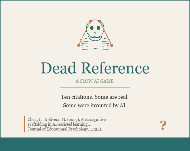 Dead Reference title screen